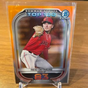 2021 Bowman Scouts Top 100 Orange Refractor /25シリ　Reid Detmers #BTP-83 angels Topps MLBトレカ