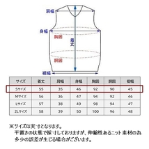 ニットベスト 黒 メンズ ベスト 柔らかい 無地 ブラック 新品 Sサイズ 薄手 前開き Vネック ビジネス 洗える 家庭洗濯可能 重ね着_画像10