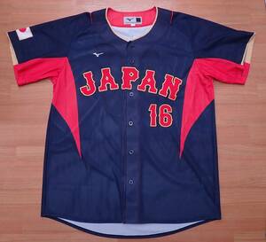 大谷翔平 ユニフォーム WBC WORLD BASEBALL CLASSIC 2023 16番 野球 日本代表 侍ジャパン 半袖 Oサイズ NPBE WBCI ミズノ G02058T