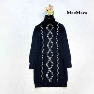 【MaxMara】アルパカ混＊タートルネック　ニットワンピース　チュニック　L