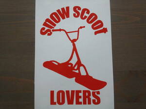 スノースクートステッカー　snow scoot LOVERS　オリジナルステッカー