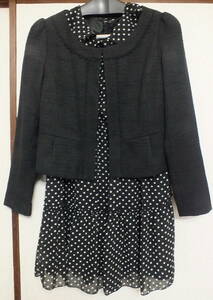 * One-piece dress suit * bolero * ensemble * size TS-150* polka dot * black series * presentation *. call *2 times only have on * small pattern . adult person .*