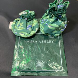 ★大阪堺市/引き取り可★非売品 レトロ LAURA ASHLEY ローラ アシュレイ 巾着ポーチ　 2点セット ★定形外\220-★