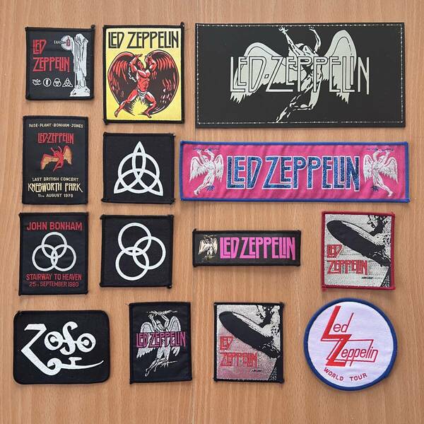 ワッペン レッドツェッペリン 40年前 1980年代前半 当時物 ヴィンテージ インポート品 Emblem LedZeppelin ロックバンド