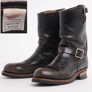 【極上茶芯】【PT91 プリントタグ】レッドウイング #2268 9D エンジニアブーツ 黒 ブラック ビンテージ 90’s RED WING ENGINEER BOOTS