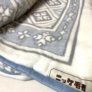 NIKKE ニッケ 綿混ウール毛布2枚組 140x200cm 日本製 未使用の画像3