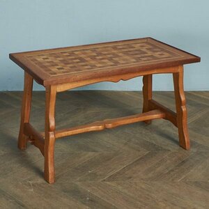 [74947]英国 クラシック パーケットトップ コーヒーテーブル センターテーブル ローテーブル イギリス 木製 アンティーク スタイル