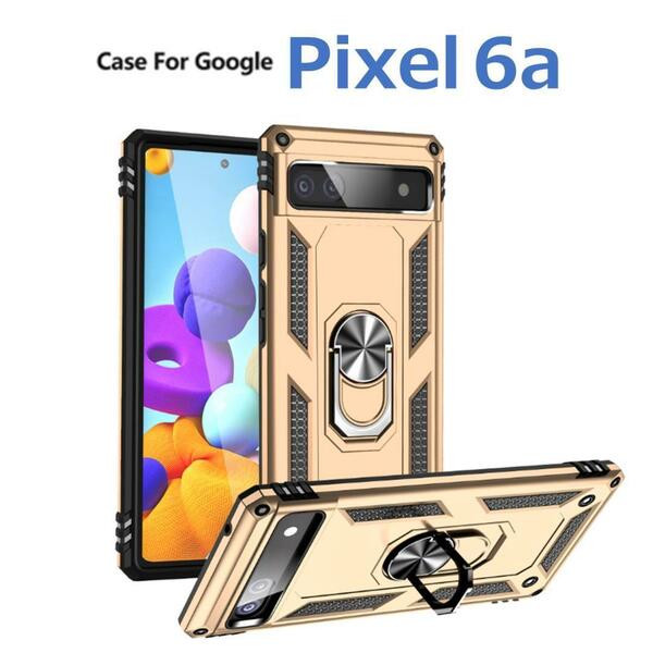 Google Pixel 6a ケース ゴールド 耐衝撃