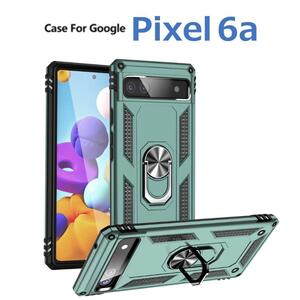 Google Pixel 6a ケース グリーン 耐衝撃