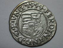 神聖ローマ帝国 1554年 ディナール銀貨 フェルディナント1世 聖母子像 アンティークコイン_画像4