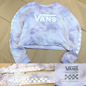 VANS ロンT ダイタイ M ショート 長袖 Tシャツ 白紫