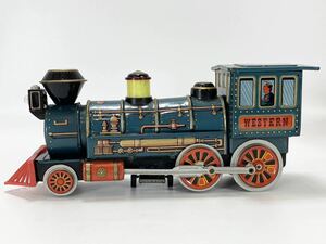 【増田屋 TRADE MARK 】ブリキ製 蒸気機関車 WESTERN 動作品