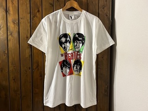 新品●ビートルズ　カートゥーン　プリントTシャツ［L］●ジョンレノン/ポールマッカートニー/リンゴスター/ジョージハリスン/ロックバンド