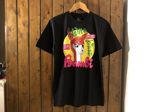 新品●セックスピストルズ　WHO KILLED BAMBI　プリントTシャツ［L］●バンビ/パンクロック/PUNKROCK/SEX PISTOLS/BLK