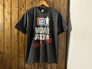 新品●マイケルジャクソン　BAD 1988 TOUR　ビンテージスタイル　Tシャツ［XL］●キングオブポップ/バッド/MJ