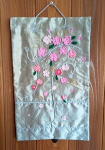 Art Auction 桜タペストリー☆つまみ細工, 裁縫, 刺繍, 完成品, その他