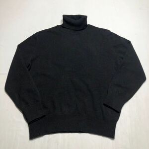 黒色　カシミヤ100% タートルネック　ニットセーター　サイズM cashmere100% ニットセーター　2-278