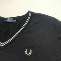 ヒットユニオン製　フレッドペリー　ニットセーター　サイズM FRED PERRY ニットセーター　ワンポイント刺繍　2-320_画像4