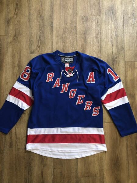 サイズ48！Reebok NHL RANGERS カナダ製ホッケーゲームシャツ