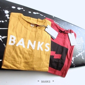 【BANKS バンクス】ロンハーマン取り扱いブランド◎ 新品 Tシャツ ２点セット Mサイズ!! （マスタード ワイン オーガニックコットン）