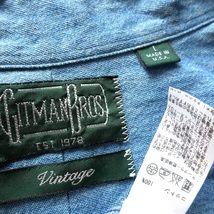 【GITMAN BROS VINTAGE ギットマン ヴィンテージ】ラウンドネック インディゴ コットンシャツ!! （made in usa indigo shirt）_画像6
