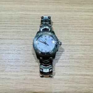 【IYN-4142】TAG HEUER / タグホイヤー WJ131C ピンクシェル文字盤 QZ リンク 石付き レディース腕時計 動作未確認 中古 保管品