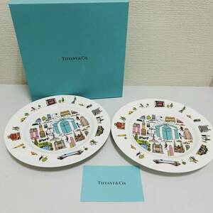 【SPM-3322】1円～！未使用 Tiffany&Co. 5th アベニュー プレート 2枚 お皿 食器 ティファニー 記念 レア
