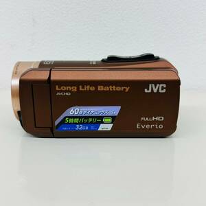 【IK-26639】 JVC ハンディカム GZ-F100-T Everio 通電未確認 ケンウッド 2015年製 ジャンク カメラ 動画 小型家電 ブラウン