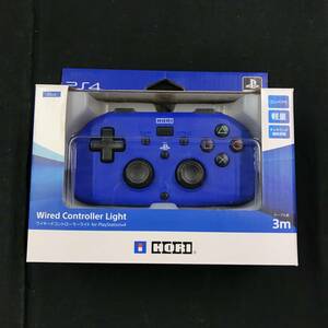 gw796 送料無料！動作品 HORI ホリ ワイヤードコントローラーライト for PlayStation4 PS4-100 ブルー