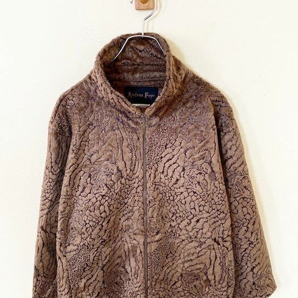 USA製　Andrea Faye Design Fleece jacket 古着　フリース　フリースジャケット ジップアップ 古着卸