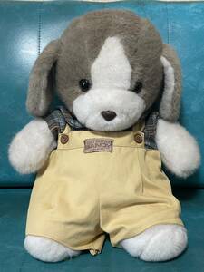  Showa Retro that time thing made in Japan SUN ARROW sun Arrow SANDY sun ti- soft toy dog .. dog one Chan fancy overall shirt 