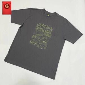 [古着] ロゴスパーク　メンズ　　Tシャツ　半袖　サイズL グレー　訳あり