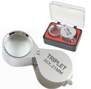  magnifier 21mm diameter 30 times lens mobile magnifying glass gem judgment for jewelry 