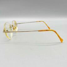 ELLE エル メガネ EL-1690 眼鏡 金属 フレーム ゴールド 金 オレンジ オーバル ふち無し リムレス レンズ 度入り アイウェア 48□19-135_画像3