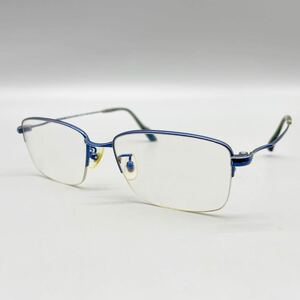 GUMMETAL ゴムメタル メガネ MT-116 眼鏡 金属 フレーム スクエア型 鯖江メガネ ブルー 青 フルリム レンズ 度入り アイウェア 53□17-143