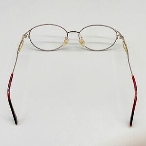 1/10 12KGF TITAN メガネ CM-6014 金属 メタル フレーム フルリム 眼鏡 オーバル型 シャンパンゴールド 金 ブラウン アイウェア レンズ無しの画像5