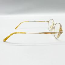 LANCEL PARIS ランセル パリ 眼鏡 メガネ フレーム フルリム ゴールド 日本製 オーバル型 レンズ 度入り アイウェア 53□16-135 おしゃれ_画像4