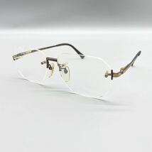 CASTELLANI CT-915 メガネ 眼鏡 フレーム リムレス ティアドロップ型 日本製 金属 レンズ アイウェア 56□16-140 レトロ ヴィンテージ_画像1