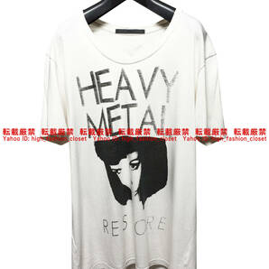 【送料無料】美品 清春着 Moonage Devilment HEAVY METAL print T-shirts A ムーンエイジデビルメントmad清春moon age devilment Tシャツの画像2