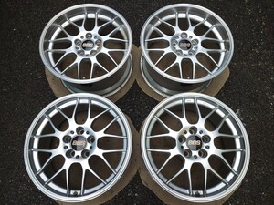 美品 鍛造 BBS RG-R DS ダイヤモンドシルバー 18インチ 8.5J+43 RG782 9.5J+45 RG783 PCD114.3 5穴 4本