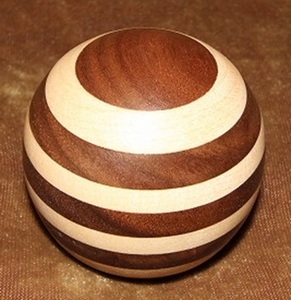 木製シフトノブ(材質：-ウォールナット+カバ-集成材）12x1.25mm（SP-54D52.7L)