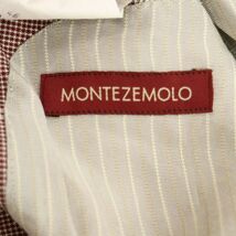 イタリア製★ MONTEZEMOLO モンテゼモロ 通年 ゼニア生地 麻 シルク混 ウール チェック テーラード ジャケット Sz.40 メンズ　C4T00880_1#O_画像6