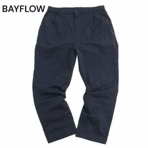 22SS★ BAYFLOW UMW ベイフロー 通年 ストレッチ★ レーヨン混 テーパード パンツ Sz.3　メンズ ネイビー　C4B00616_1#R