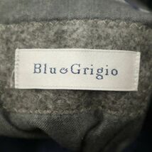 Blu e Grigio ブルーエグリージオ 秋冬 メルトン ウール カシミヤ混★ Pコート Sz.LL　メンズ ネイビー 大きいサイズ　C3T11258_C#N_画像5