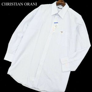 【新品 未使用】 CHRISTIAN ORANI クリスチャンオラーニ 通年 日本製生地 長袖 ストライプ シャツ Yシャツ Sz.45-84　メンズ　C4T00982_2#C