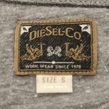 DIESEL ディーゼル 通年 ロゴタグ★ ネップ 長袖 ヘンリーネック カットソー ロンTシャツ Sz.S　メンズ グレー　C4T01086_2#F_画像6