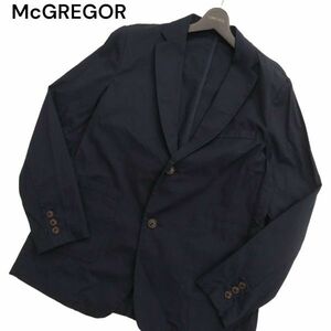 McGREGOR マクレガー 春夏★ 2B コットン アンコン テーラード ジャケット Sz.L　メンズ ネイビー　C4T01452_2#M