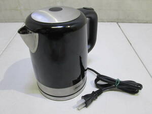 YK240228　PRINCESS プリンセス 236000BK Kettle Stainless Steal Delux 電気ケトル 1.0L