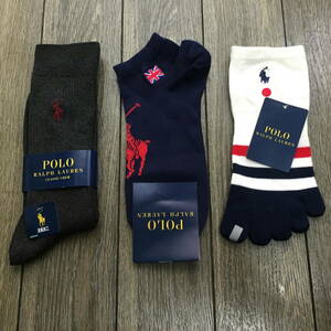 3足セット！（送料込）ポロラルフローレン■メンズ ソックス 靴下 ナイガイ製 POLO RALPH LAUREN