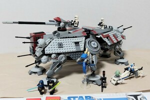 廃盤 LEGO (レゴ) スターウォーズ (7675) クローン AT-TE ウォーカー トルーパーミニフィグ スピーダー ルミナーラ バリスおまけセット